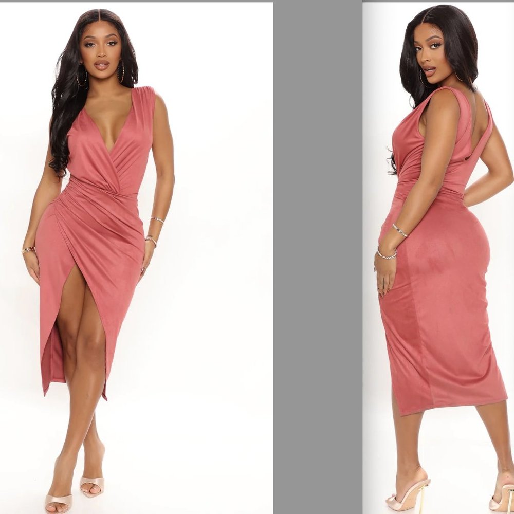 NWT- S- Fashion Nova Nature Made Dress - Mauve